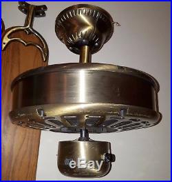 Casablanca Vintage Ceiling Fan Zephyr Antique Brass Wood