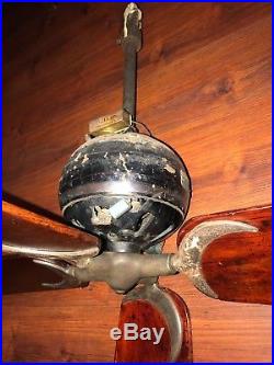 Dayton Antique Cast Iron Dc Electric Ceiling Fan 1910s