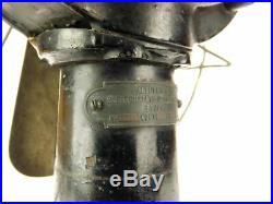 12 Antique Interior Conduit AEG Brass Desk Fan Cast Iron Circa 1898 Pre Behrens