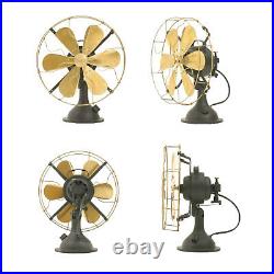 12 Blade Electric Table Desk Fan Oscillating Work 3 Speed Vintage Antique style