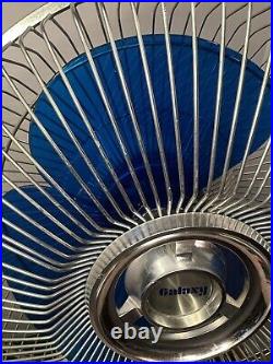 12 Vintage Galaxy Oscillating 3 Speed Fan WORKING