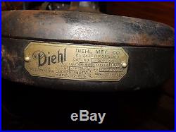 18473 Antique 1920s DIEHL Mfg Co Ceiling Fan w Orig Blades & Switch HA 551