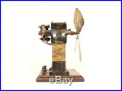 1893 Knapp No. 3 Bi-polar Battery Motor & Blade Edison Tesla Era Bipolar Fan