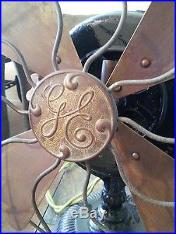 1899 GE antique electric swivel trunion pancake fan very desirable