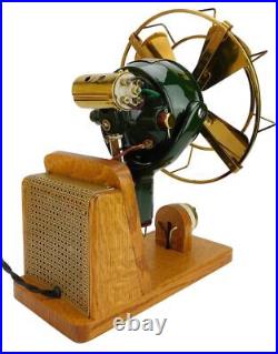 1905 8 Diehl Pullman Traincar Fan Restored Custom Wood Base Antique Electric Br