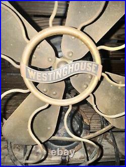 1906-1910 WESTINGHOUSE 13 BRASS BLADE Tank FAN, Style 60677