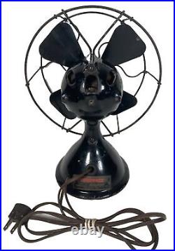 1910-1920 Menominee Antique Ball Motor Electric Desk Fan Single Speed Works