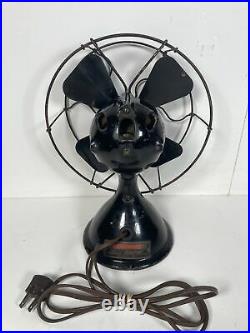 1910-1920 Menominee Antique Ball Motor Electric Desk Fan Single Speed Works