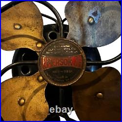 1920s Emerson Jr Electric Fan 9 inch Metal Blades Slide Switch WORKS