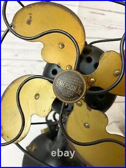 1921 Emerson Jr Metal Fan Bullwinkle Blades Original Antique Electric Works