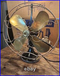 1928 GE AOU AF2 Brass fan antique Nice Condition