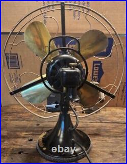 1928 GE AOU AF2 Brass fan antique Nice Condition