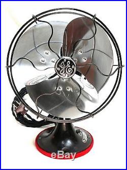 1930's Antique GE General Electric Vintage Deco Fan Oscillating Works 55X164B