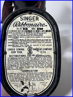 1930's Singer Ribbonaire 2 Speed Ribbon Fan Bakelite Tested, Working