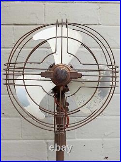 1939 General Electric Vortalex Oscillating Art Deco Pedestal Fan Model 78X225