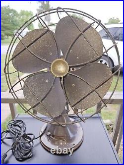 1940's Antique EMERSON ELECTRIC Oscillating Fan 12, Great Working Condition