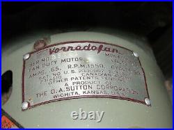 1950s VORNADO 10D1 FAN with VornadoFan Logo + Bakelite Blades Blows ICE COLD