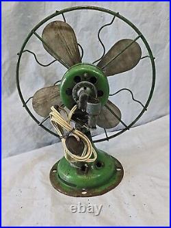 1960s 10 JD Green PERFEX Electric Barcol Cage Oscillating Table Fan Works