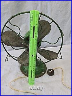 1960s 10 JD Green PERFEX Electric Barcol Cage Oscillating Table Fan Works