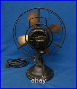 3 Speed Vintage GE General Electric 4-Blade 13 Metal Oscillating Fan Works