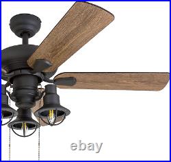 50758-01 Piercy Coastal Ceiling Fan (3 Speed Remote), 42, Barnwood/Tumbleweed