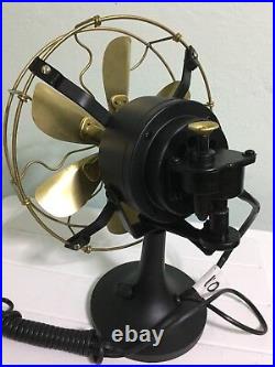 8 Blade Electric Desk Fan Oscillating Orbit Work 3 Speed Vintage Antique style