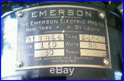 9 brass blade antique Emerson 24646 electric fan