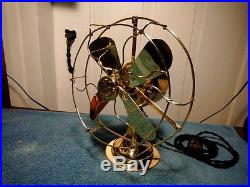 Antique 8 Ge All Brass Fan