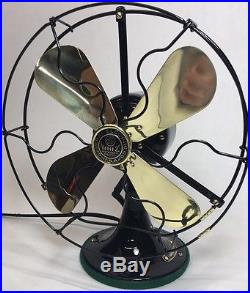 Antique 9 Brass Blade Ge Whiz Table Fan. Professionally Restored