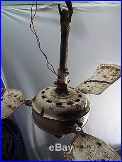 Antique Ceiling Fan Marelli Italy Vintage Electric Fan Old Collectibles Genuine