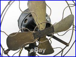 Antique Century Brass Blade Electric Table Fan