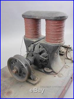 Antique Electric Bipolar Motor / Dynamo Cast Iron Open Frame See More This Week