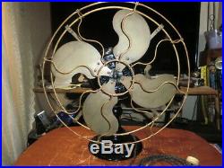 ANTIQUE EMERSON ELECTRIC FAN 12 1510 CAST IRON BODY With SWITCH PLATE 1906