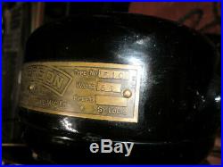 ANTIQUE EMERSON ELECTRIC FAN 12 1510 CAST IRON BODY With SWITCH PLATE 1906