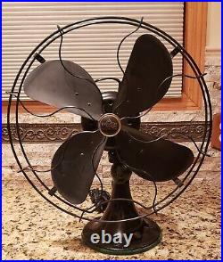 ANTIQUE EMERSON FAN TYPE 73648 4 Blade 16 See Video Nice! READ