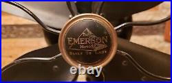 ANTIQUE EMERSON FAN TYPE 73648 4 Blade 16 See Video Nice! READ