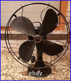 ANTIQUE EMERSON FAN TYPE 73648 4 Blade 16 See Video Nice! READ