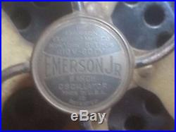 Antique Emerson Jr. 8 Oscillator Fan / Table Desk / Working Order Vintage