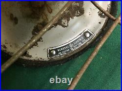ANTIQUE Early Mid 1900's GE VORTALEX GENERAL ELECTRIC FAN F11V163 No. 23 Works