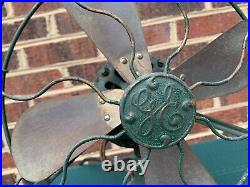 ANTIQUE GE General Electric BMY CAST IRON 16 ELECTRIC FAN 13 Cage DATE 1895