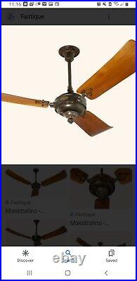 ANTIQUE MARELLI CEILING FAN 3 BLADE in MIND CONDITION ALMOST BRAND NEW