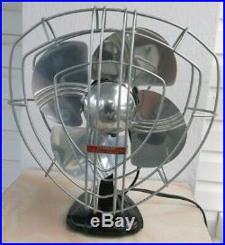 ANTIQUE/VINTAGE/DECO 30's ELECTRIC OSCILLATING FAN-PROFESSIONALLY RESTORED