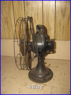 Antique / Vintage Ge General Electric Brass Blade 3 Speed Fan Type Aou