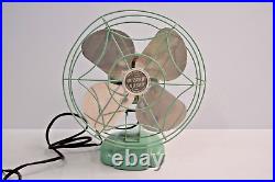 ANTIQUE Vintage WIZARD HUSKY 8 Desk Wall Fan J1510 / 1250R WESTERN AUTO SUPPLY