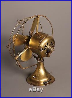 All Brass GE Electric Fan, Brass Blade Electric Fan, Antique Electric Fan