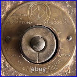 An Antique Vintage Crompton Electric 200-250. Volts Fan Regulator, England