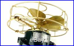 Antique 10 Brass Safety Car Company 32V DC Wall Mounted Fan Pullman Electric