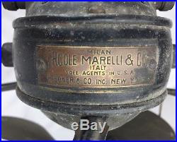 Antique 10 Ercole Marelli 10 Brass Desktop Fan