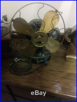 Antique 12 Brass Blade Western Electric Hawthorn Fan W184037