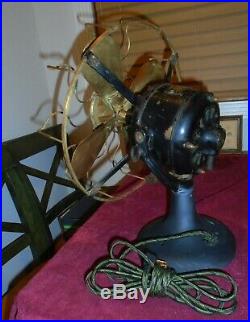 Antique 12 Brass Blade Western Electric Victor HAWTHORN Fan W184034